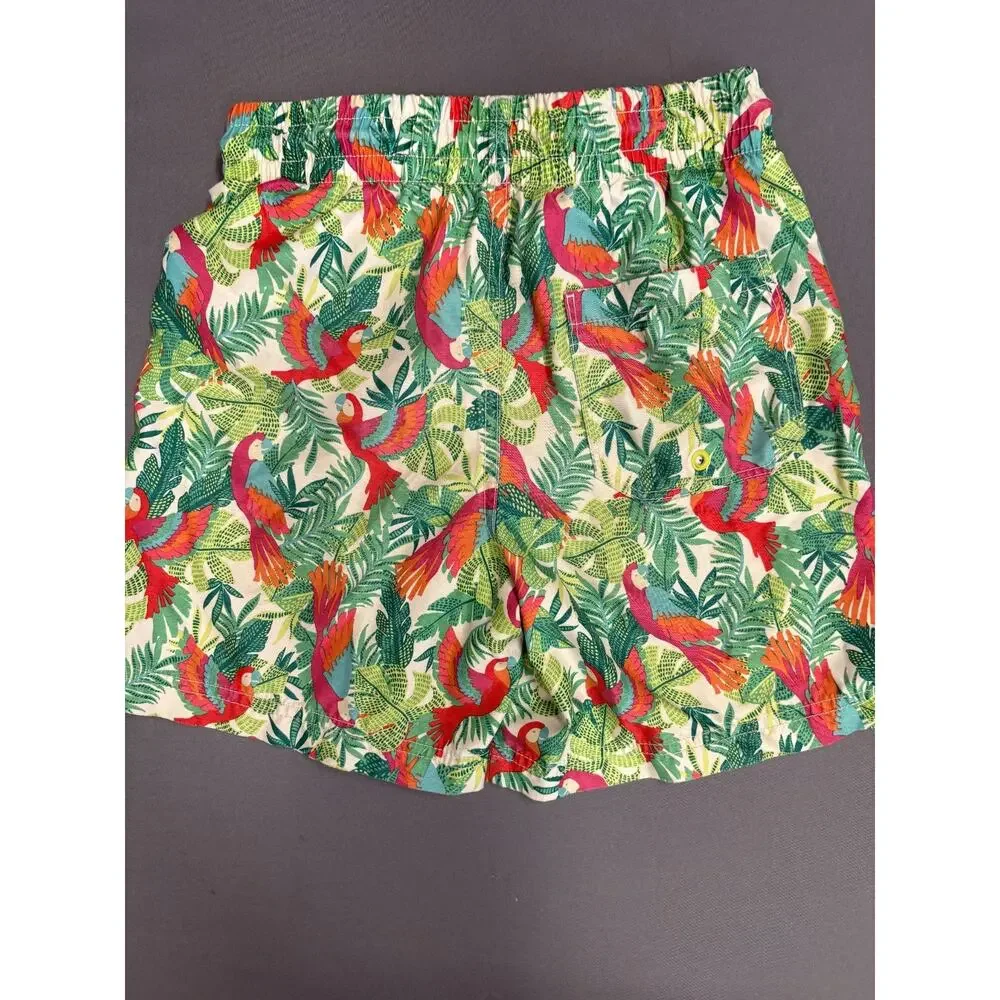 HAWAIIAN Swim Trunks BOYS Youth L 10-12 Parrots Swimming Shorts OLD NAVY
